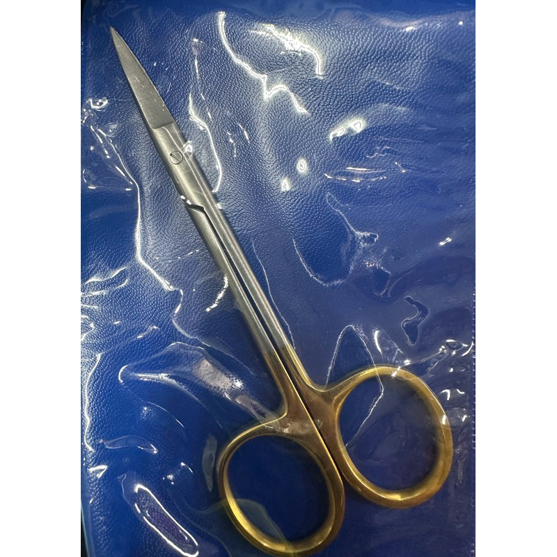Kéo cắt chỉ cán vàng thẳng nhọn 10cm và 11,5cm( cáng vàng)