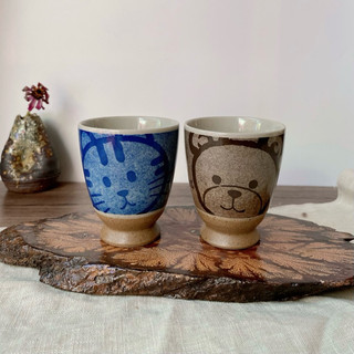 [Ảnh Thật] Cốc/Ly Trà Cute Hoạ Tiết Động Vật - Gốm Nhật 2hand
