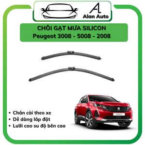 Chổi Gạt nước mưa xe Peugeot 3008, 5008, 2008 2018-2023, Chổi Gạt mưa Silicone theo xe . Bộ 2 chiếc