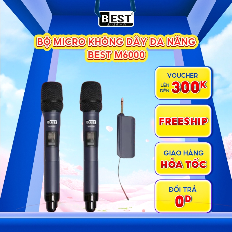 Bộ Micro Không Dây Đa Năng Best M6000 | Shopee Việt Nam