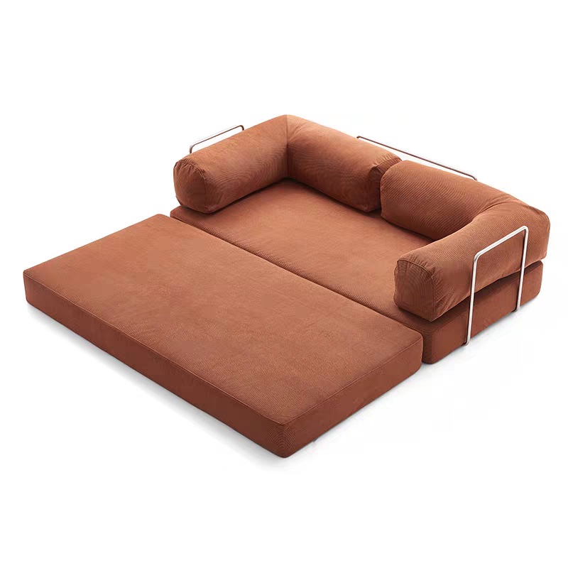 sofa giường Teddy NHU Y DECOR chất liệu nhung tăm hoặc nhung gân đa dạng kích thước vừa làm giường vừa làm ghế tiện lợi