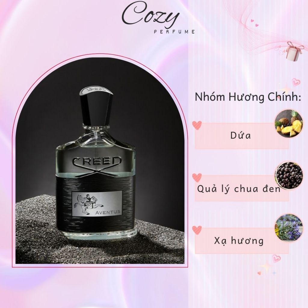 Nước hoa nam Creed Đen Aventus EDP Chiết 5ml/10ml Hương thơm Quyền lực Nam tính Hấp dẫn-Cozy Perfume
