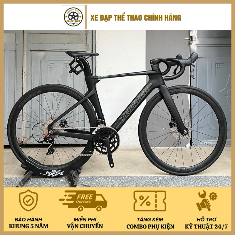 Xe đạp TWITTER R10 2025 | Roadbike Carbon, Group Retrospec 2x12, Cối nổ ...