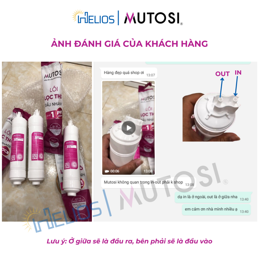 Ảnh Bộ 3 lõi đúc cắm nhanh Mutosi số 1 2 3 - Hàng Chính Hãng dành cho máy Mutosi, Sunhouse, Kangaroo,... 2
