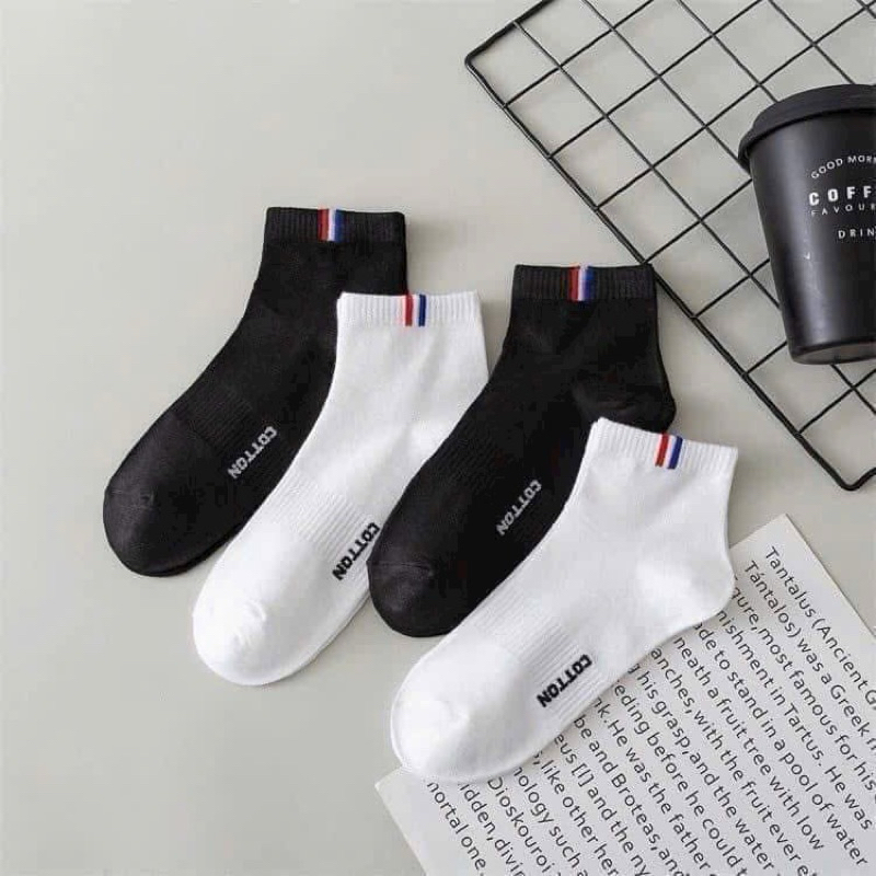 Tất cổ ngắn FILA cổ 3 vạch kẻ hàng loại 1