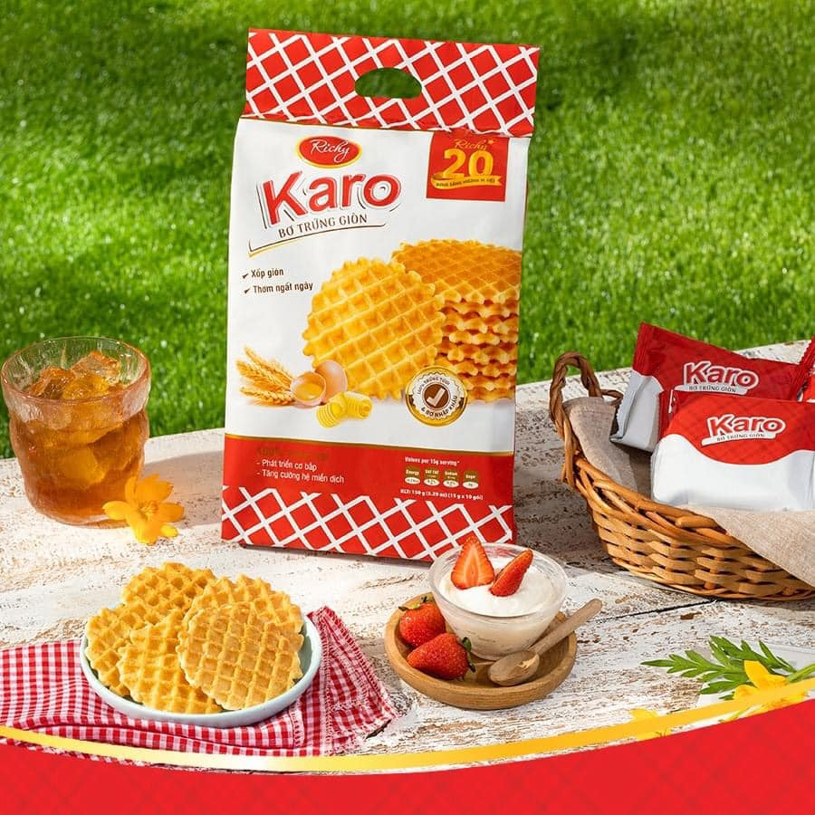 [TẶNG QUÀ ĐƠN TỪ 129K][BAO BÌ MỚI] Bánh Karo Richy bơ trứng giòn túi 150g