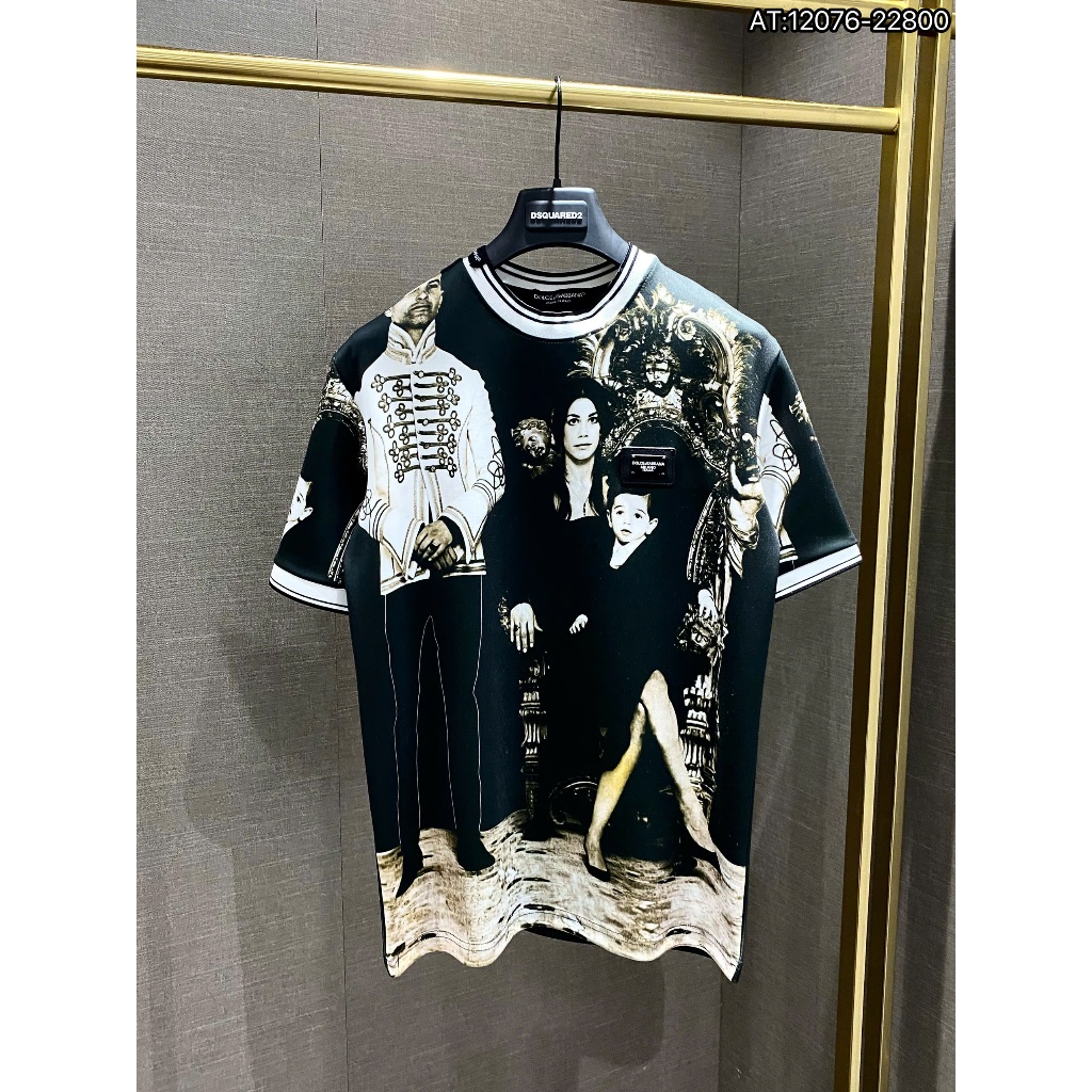 ÁO thun nam DOLE cổ tròn họa tiết tay ngắn phong cách trẻ trung chuẩn from