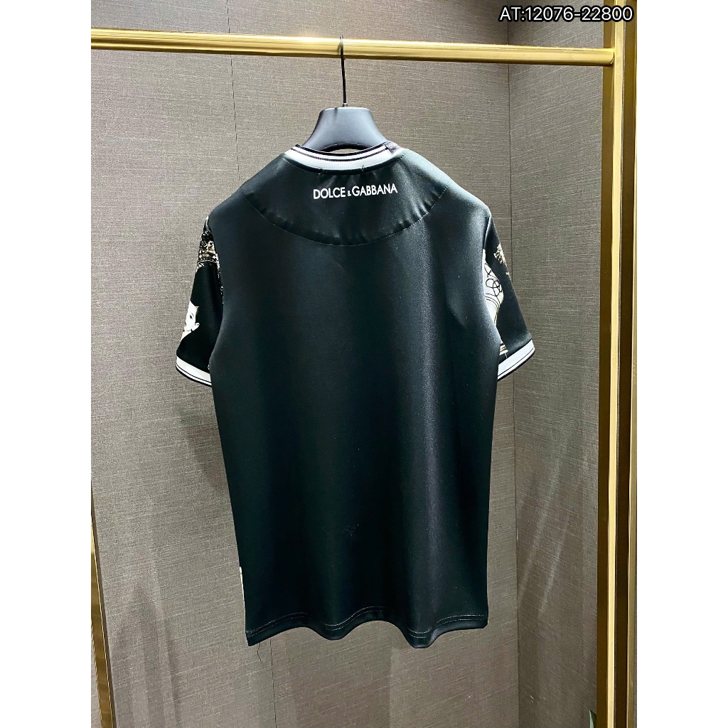 ÁO thun nam DOLE cổ tròn họa tiết tay ngắn phong cách trẻ trung chuẩn from