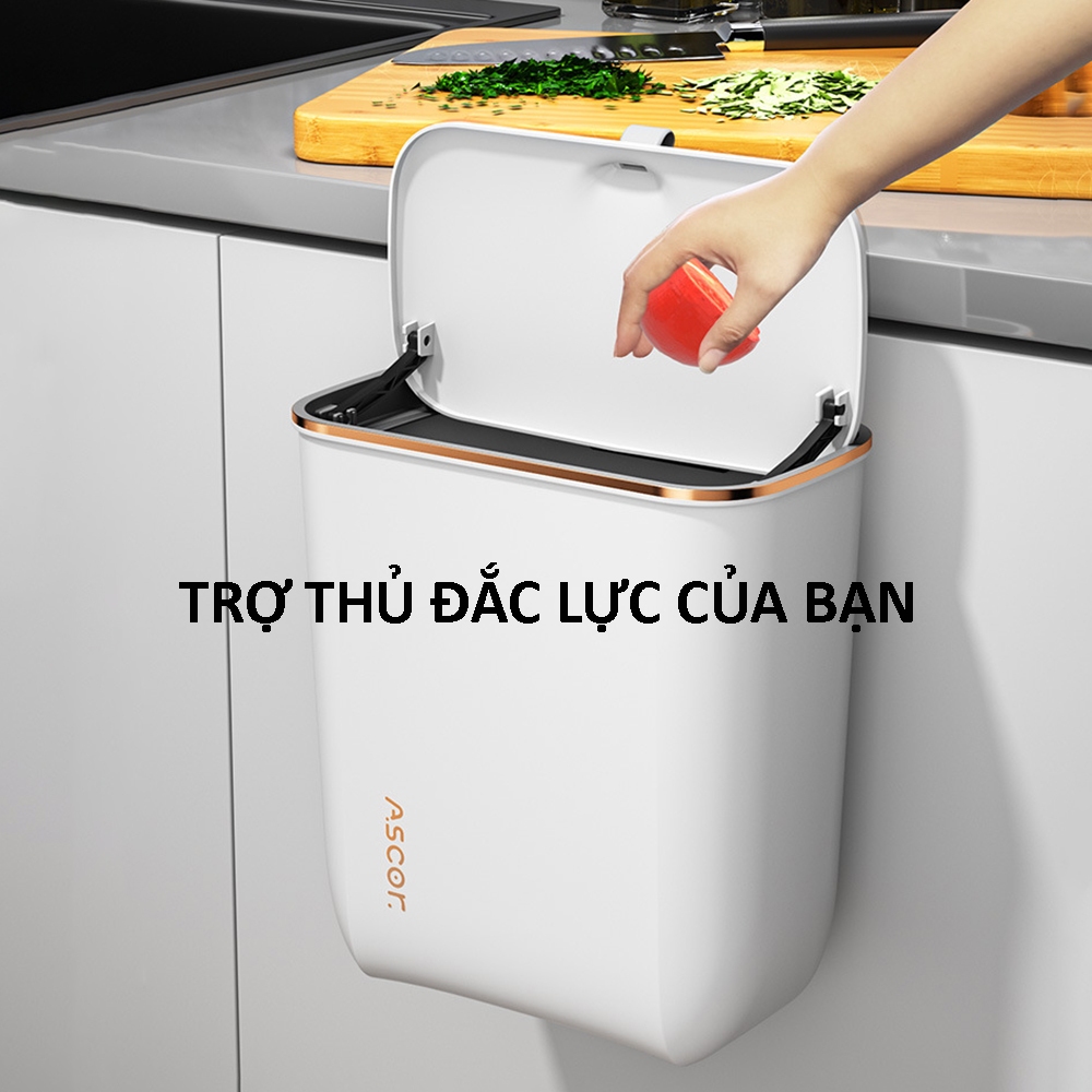 Thùng Đựng Rác Treo Tủ - Thùng Đựng Rác Nhựa ABS Cao Cấp Có Nắp Đậy Nhỏ Gọn - Tiện Lợi - An Toàn