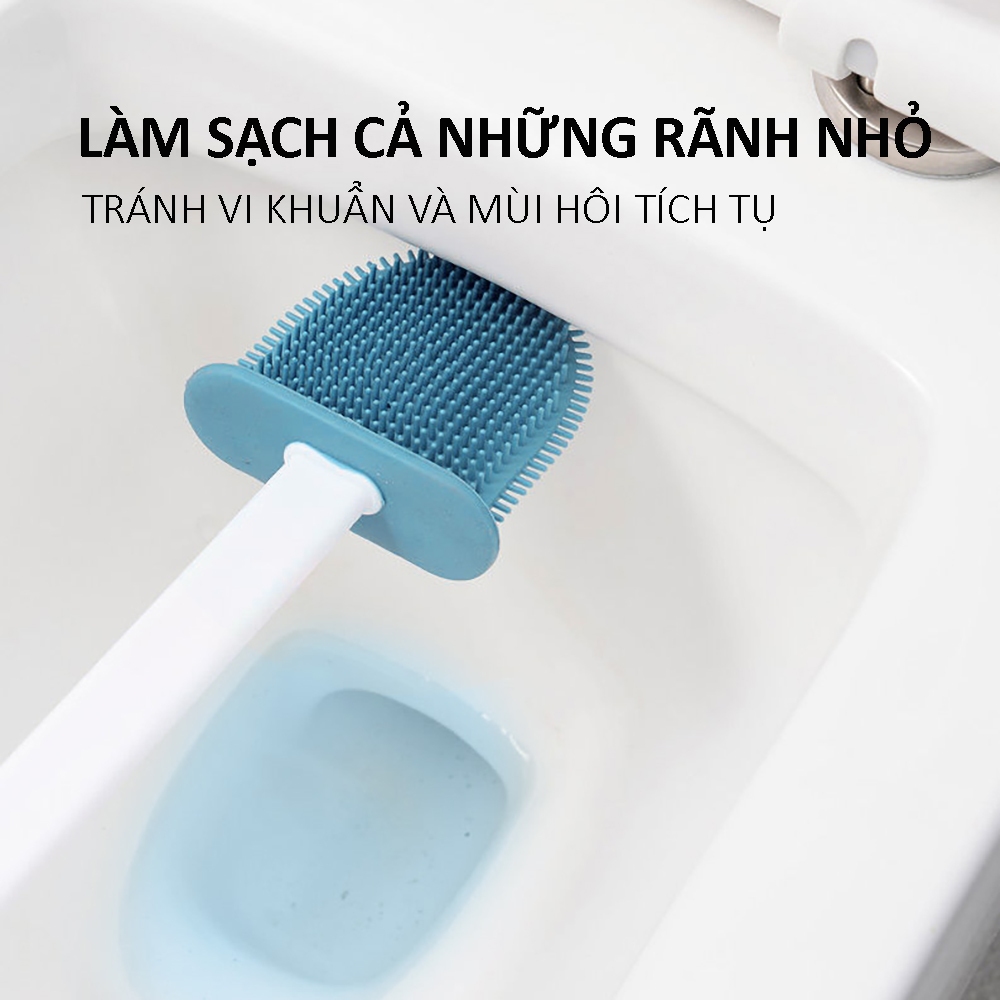 Bộ cọ vệ sinh 3 món, cọ nhà tắm có khay đựng thoát nước, treo tường nhà tắm, nhà vệ sinh tiện lợi