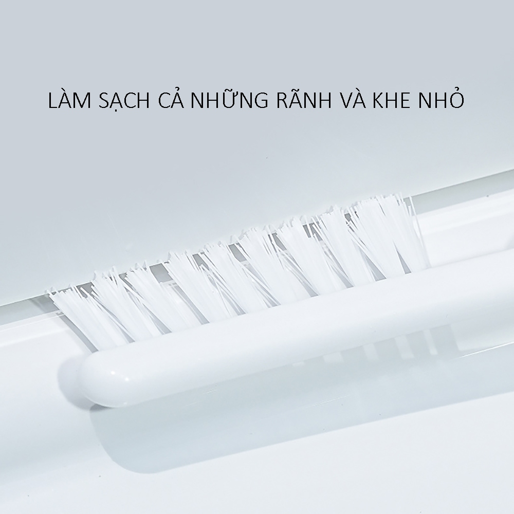 Bộ cọ vệ sinh 3 món, cọ nhà tắm có khay đựng thoát nước, treo tường nhà tắm, nhà vệ sinh tiện lợi