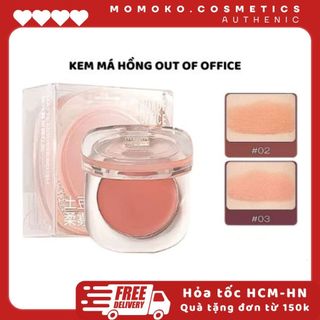 OUT OF OFFICE Kem má hồng dạng mousse lì, OUTOFOFFICE kem má hồng chất kem mịn dễ trang điểm MOMOKO.cosmetics