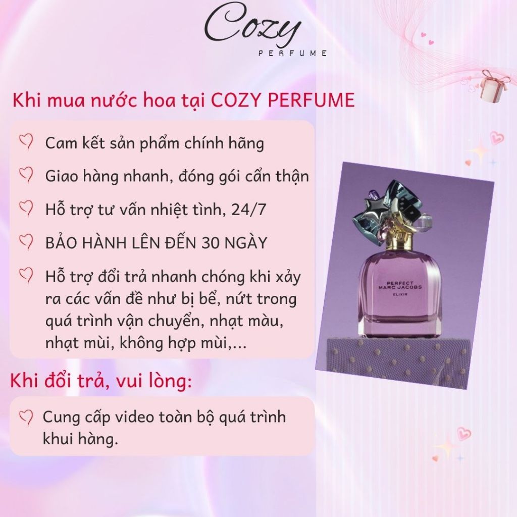 Nước hoa nữ Marc Jacobs Perfect Elixir Chiết 5ml/10ml Hương thơm Ấm áp, Sang trọng - Cozy Perfume