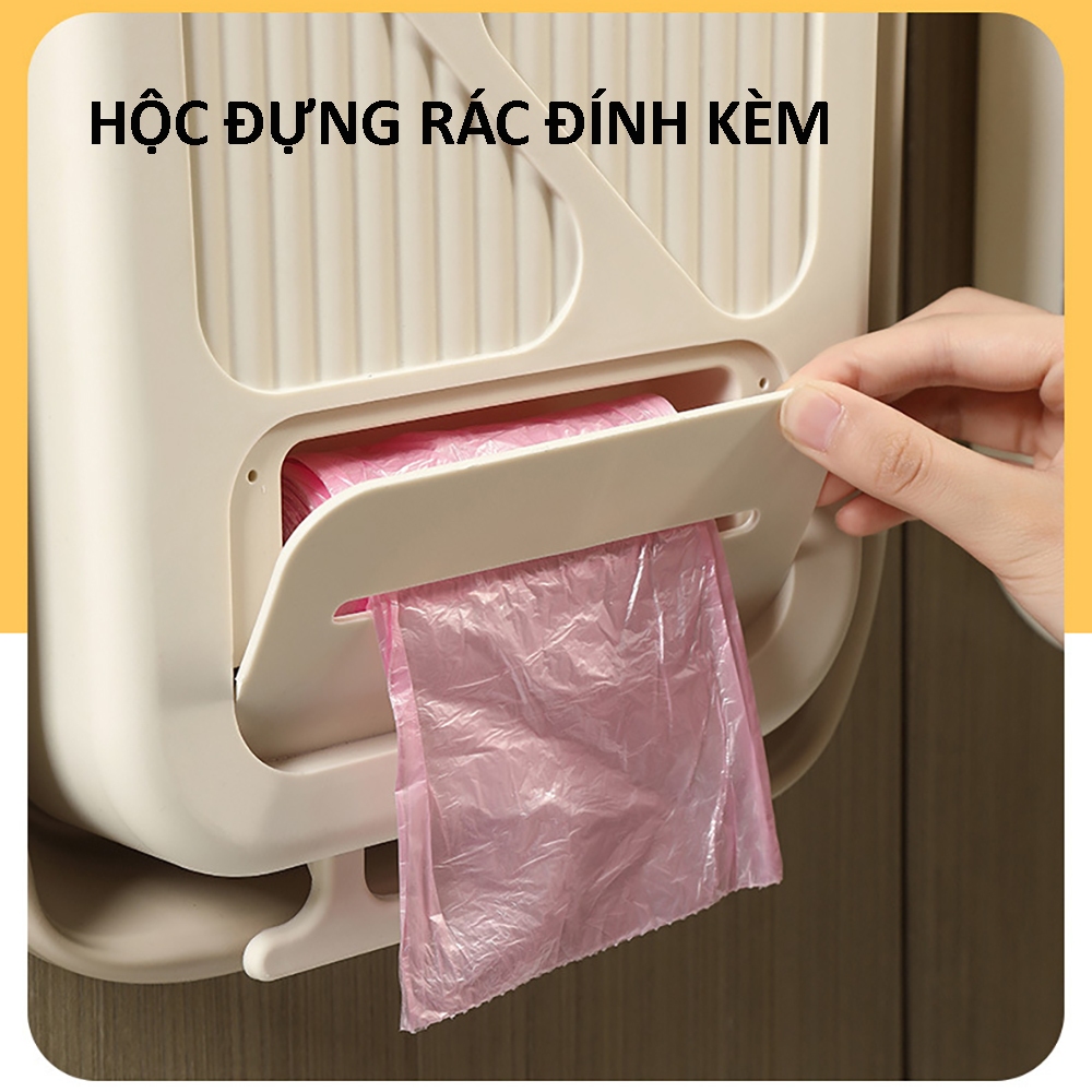 Thùng Rác Treo Tủ Bếp , Thùng Rác Dán Tường , Thùng Rác Nhựa ABS Cao Cấp , Tiện Lợi - An Toàn - Dễ Sử Dụng
