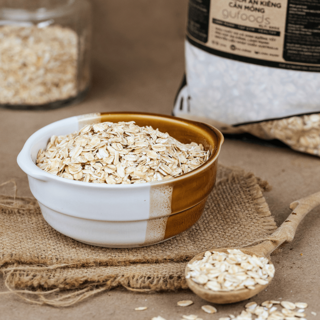 Ảnh Yến mạch tươi cán mỏng (cán dẹt) GUfoods - Giàu chất xơ, Tốt cho sức khoẻ, Healthy, Tập gym, Eat clean (200g/500g) 3