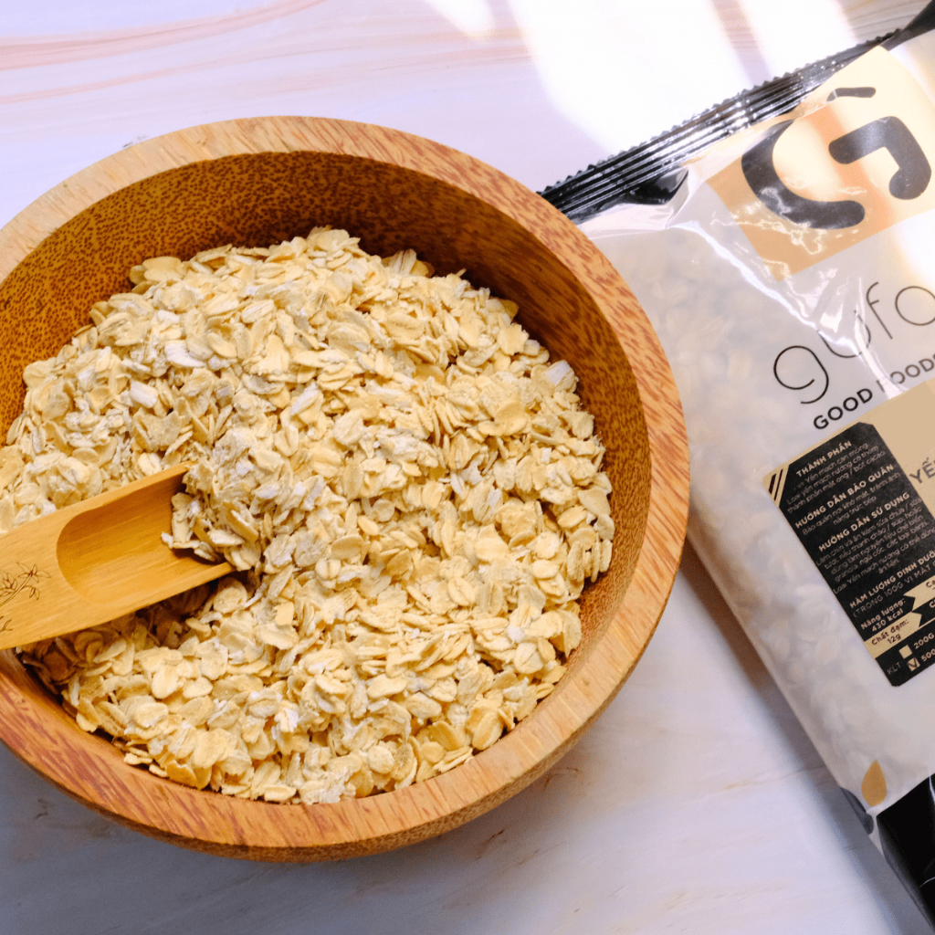 Ảnh Yến mạch tươi cán mỏng (cán dẹt) GUfoods - Giàu chất xơ, Tốt cho sức khoẻ, Healthy, Tập gym, Eat clean (200g/500g) 4