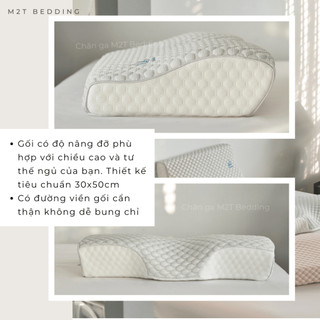 Gối công thái học Memory Foam M2T BEDDING hỗ trợ tư thế ngủ - kích thước 30x50cm