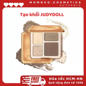Judydoll - Bảng Phấn Tạo Khối Bắt Sáng 3D Màu Lì Và Màu Nhũ Tự Nhiên Lâu Trôi Chống Nước 9g