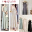 Váy maxi cổ yếm màu trơn chiết eo chất chéo dày dặn phong cách tiểu thư Hàn Quốc Hoadanbistore