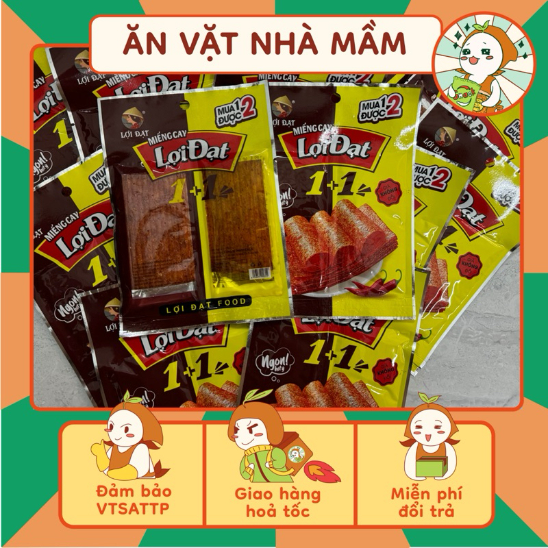 Combo 5 gói snack miếng cay Lợi Đạt 2 trong 1 ( gói 24g), ăn vặt cổng ...