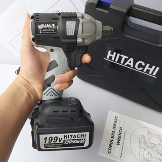 Máy siết bulong Hitachi 199v, Máy bắn bulong Động cơ không chổi than Đầu bulong 2 trong 1