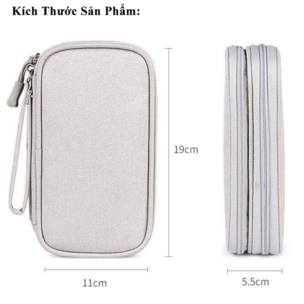 Ảnh Túi Đựng Phụ Kiện Công Nghệ Không Thấm Nước, Đựng Đa Năng Điện Thoại Có Quai Xách Mini Đi Du Lịch Chính Hãng Amalife 3