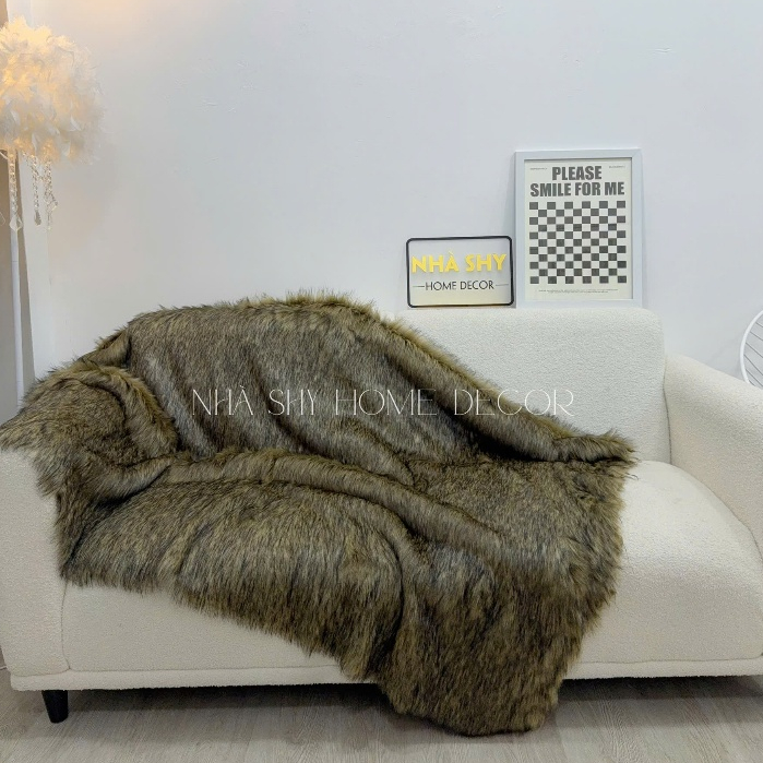 Thảm Lông Trải Trang Trí Ghế - Lông Tơ Nhiễn Loại Cao Cấp - Nhiều Size - Nhà Shy Home Decor