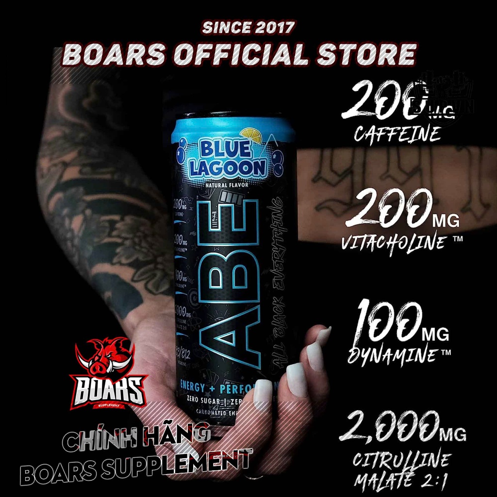 (1 Lon) NƯỚC UỐNG TĂNG LỰC ABE PREWORKOUT RTD - SỰ CHỌN LỰA CHO NGƯỜI THỂ THAO