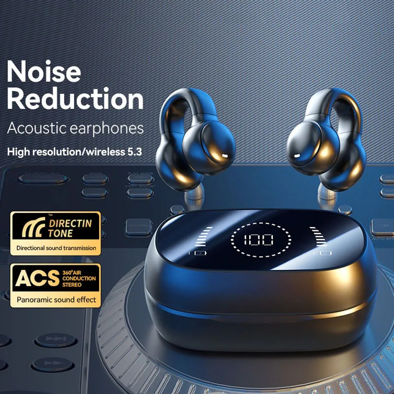 X51 Tai nghe không dây OWS nhét tai thoải mái có móc tai điều khiển cảm ứng có mic cho điện thoại Tai nghe chơi game
