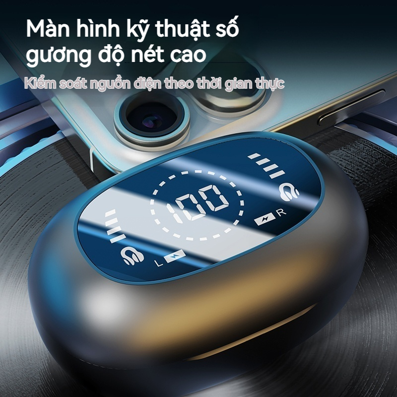 X51 Tai nghe không dây OWS nhét tai thoải mái có móc tai điều khiển cảm ứng có mic cho điện thoại Tai nghe chơi game