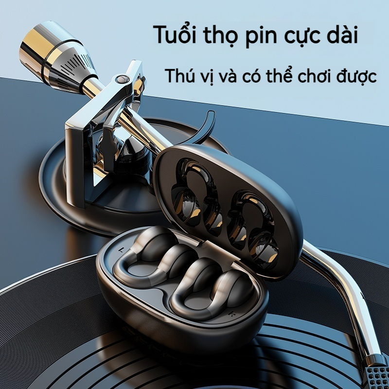 X51 Tai nghe không dây OWS nhét tai thoải mái có móc tai điều khiển cảm ứng có mic cho điện thoại Tai nghe chơi game