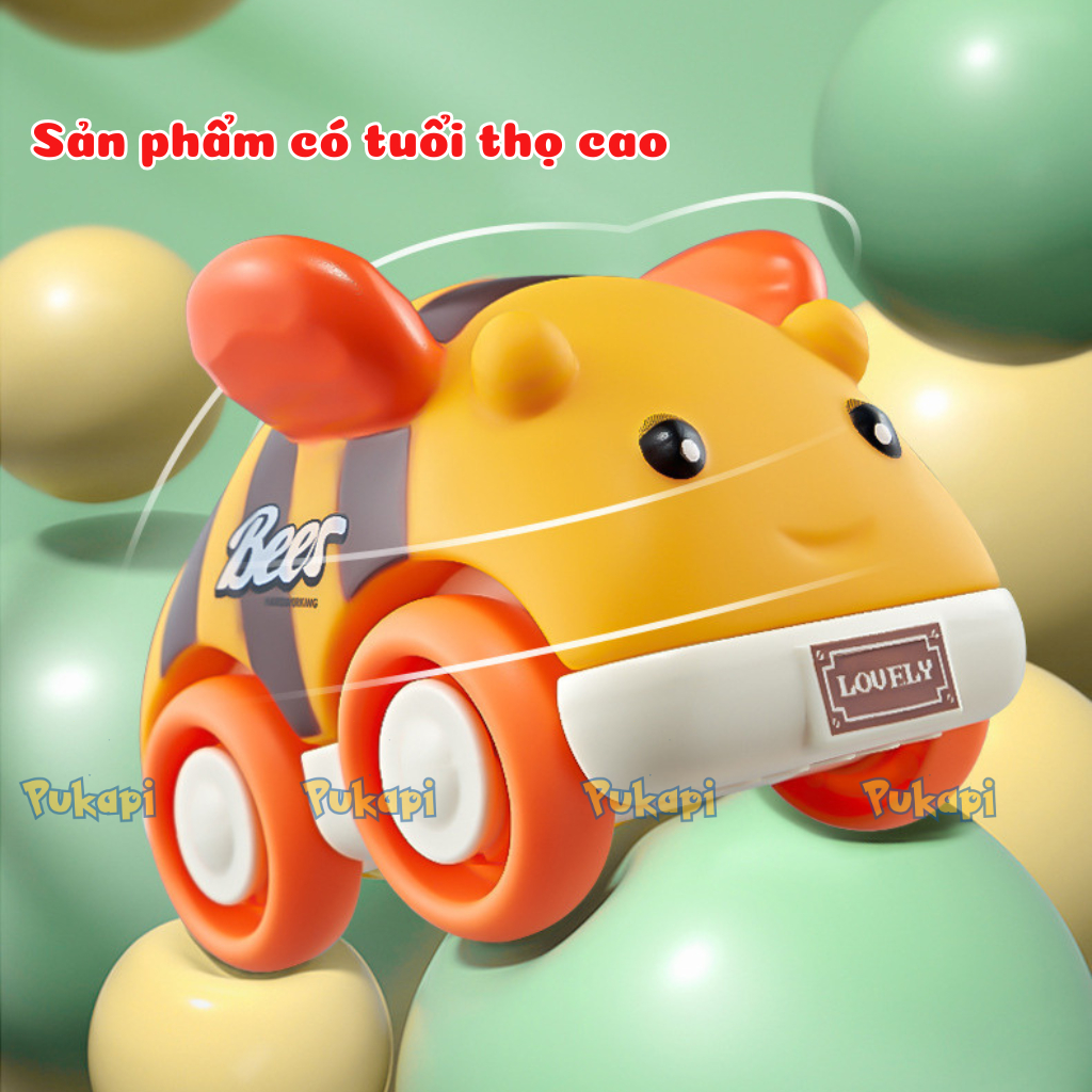 Set 6 Xe Rattle Cars Hoạt Hình Xe Đồ Chơi Dành Cho Bé Hộp 6 Xe Từ 1 Tuổi Nhựa Dẻo Siêu Bền - Đồ Chơi Cho Bé PUKAPI