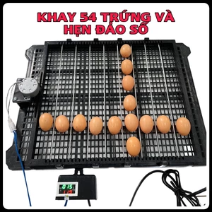 Combo Chế Máy Ấp Trứng Đảo Tay Thành Máy Đảo Trứng Lăn 360 Độ Tự Động Gồm Khay Đảo lăn và Mạch Hẹn Đảo