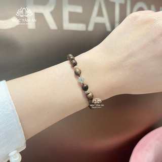Vòng trầm hoa trà Mộc Tâm An quý phái
