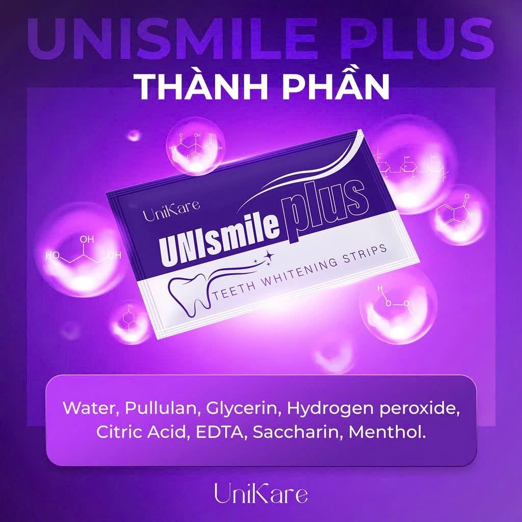 Ảnh Miếng Dán Hỗ Trợ Trắng Răng UNIsmile PLUS, Hỗ Trợ Sáng Răng Ố Vàng, Hỗ Trợ Làm Sạch Mảng Bám Cao Răng - Hộp 5 Miếng 2