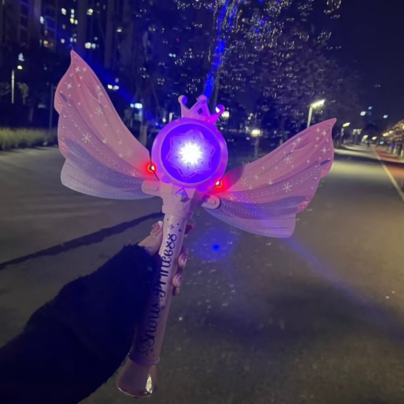 Đồ Chơi Gậy Thổi Bong Bóng Công Chúa Noel Giáng Sinh Gậy Công Chúa Gập Phép Thuật Màu Hồng-Đồ Chơi Cho Bé PUKAPI
