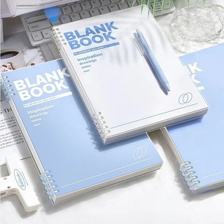Sổ còng bìa lót màu Pastel Blank Book làm vở tập học sinh, planner, sổ ghi chép + Ruột Giấy BONZAI