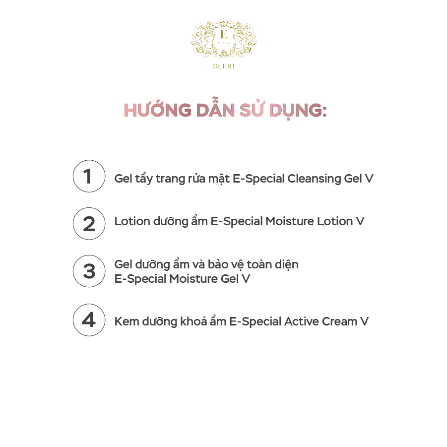 Bộ kit dưỡng da cấp ẩm chuyên sâu tiện lợi E-Special Travel Set 4 món