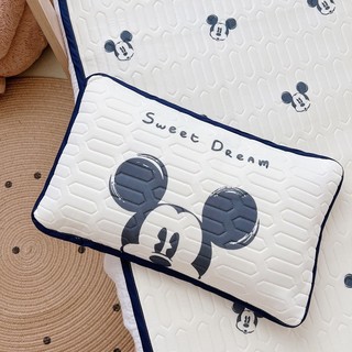 Gối cao su ruột bông cho bé, gối vỏ cao su điều hòa cho bé mền mịn bo viền kích thước 30x50cm
