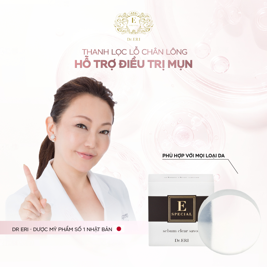 Xà Bông Tẩy Da Chết Toàn Thân E-SPECIAL SEBUM CLEAR SAVON Chứa AHA Giúp Loại Bỏ Mụn Đầu Đen Bã Nhờn Thu Nhỏ Lỗ Chân Lông
