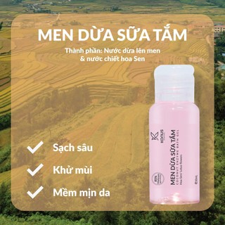 Men Dừa Gội, Tắm, Ủ, Tắm Gội 2in1 Tiện Lợi Da Mềm, Mịn Tóc, Ngăn Gãy Rụng, Giữ ấm cơ thể 30ml