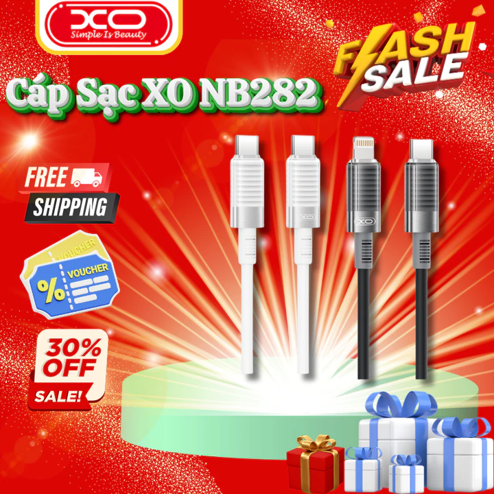 Dây Sạc Nhanh - XO Việt Nam - Cáp Sạc Nhanh - Dây Sạc Silicone 64 USB to Type C | XO NB282