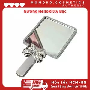 Gương HelloKitty Bạc Vuông Hoạ Tiết Sóng Nước Gương Cầm Tay Gương Trang Điểm Kuromi Sang Chảnh Tiện lợi