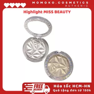 Phấn Bắt Sáng Tạo Khối Highlight Miss Beauty Nhũ Kim Tuyến Lấp Lánh Bảng Phấn Bắt Sáng Tự nhiên Lâu trôi Chống Nước 9g