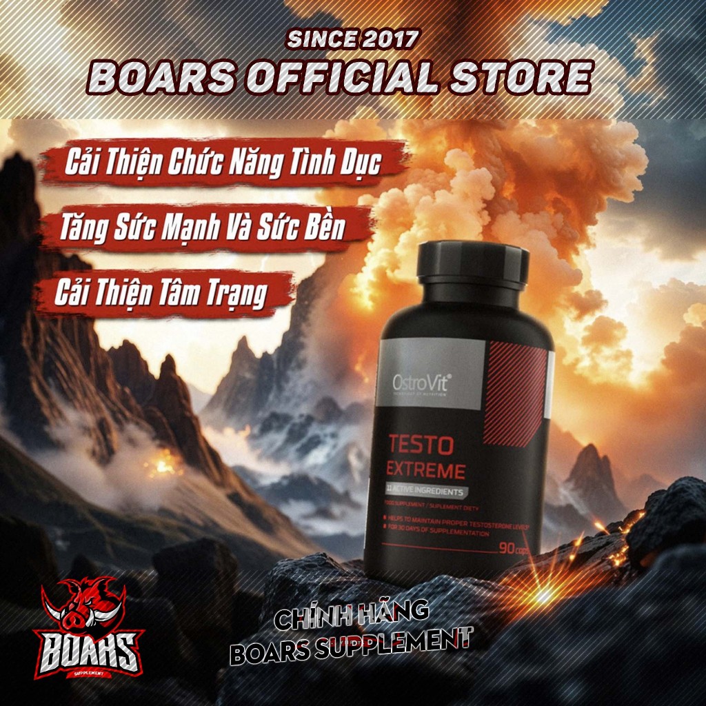 OSTROVIT TESTO EXTREME (90 VIÊN) - TĂNG TESTOSTERONE, TĂNG PHONG ĐỘ, TĂNG TEST SỨC MẠNH NAM GIỚI