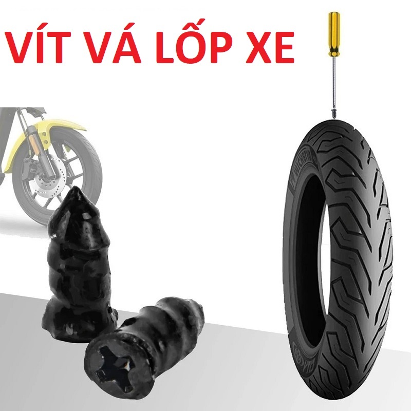 Vít vá lốp không săm cho ô tô xe máy xe tải không cần tháo lốp