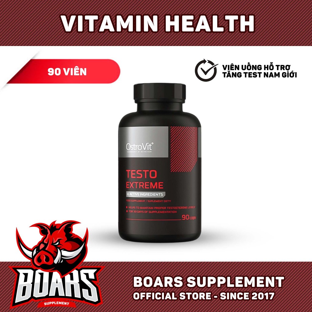 OSTROVIT TESTO EXTREME (90 VIÊN) - TĂNG TESTOSTERONE, TĂNG PHONG ĐỘ, TĂNG TEST SỨC MẠNH NAM GIỚI