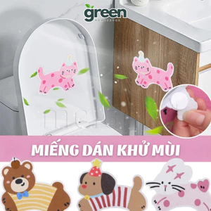 Miếng Dán Khử Mùi Thơm Phòng Nhà Vệ Sinh, Miếng Dán Bồn Cầu Hình Thú Dễ Thương Trang Trí Nhà Tắm
