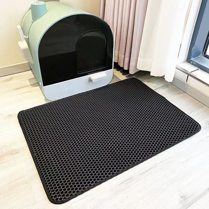 Thảm hứng cát mèo Loại DÀY 13MM -Thảm chống văng cát cho nhà vệ sinh khay chậu cát mèo-H2 Store