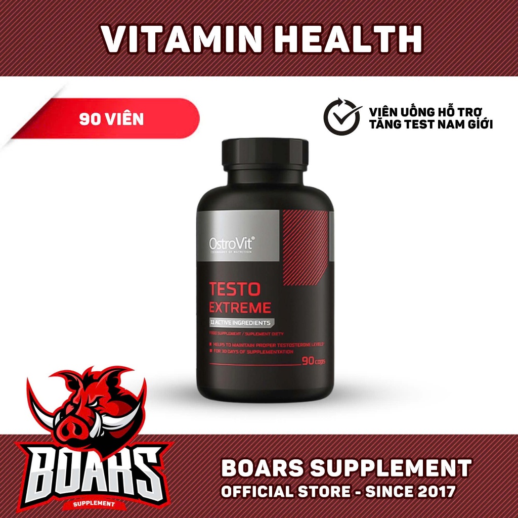 OSTROVIT TESTO EXTREME – BÍ QUYẾT TĂNG CƯỜNG SỨC MẠNH TỰ NHIÊN (90 VIÊN)